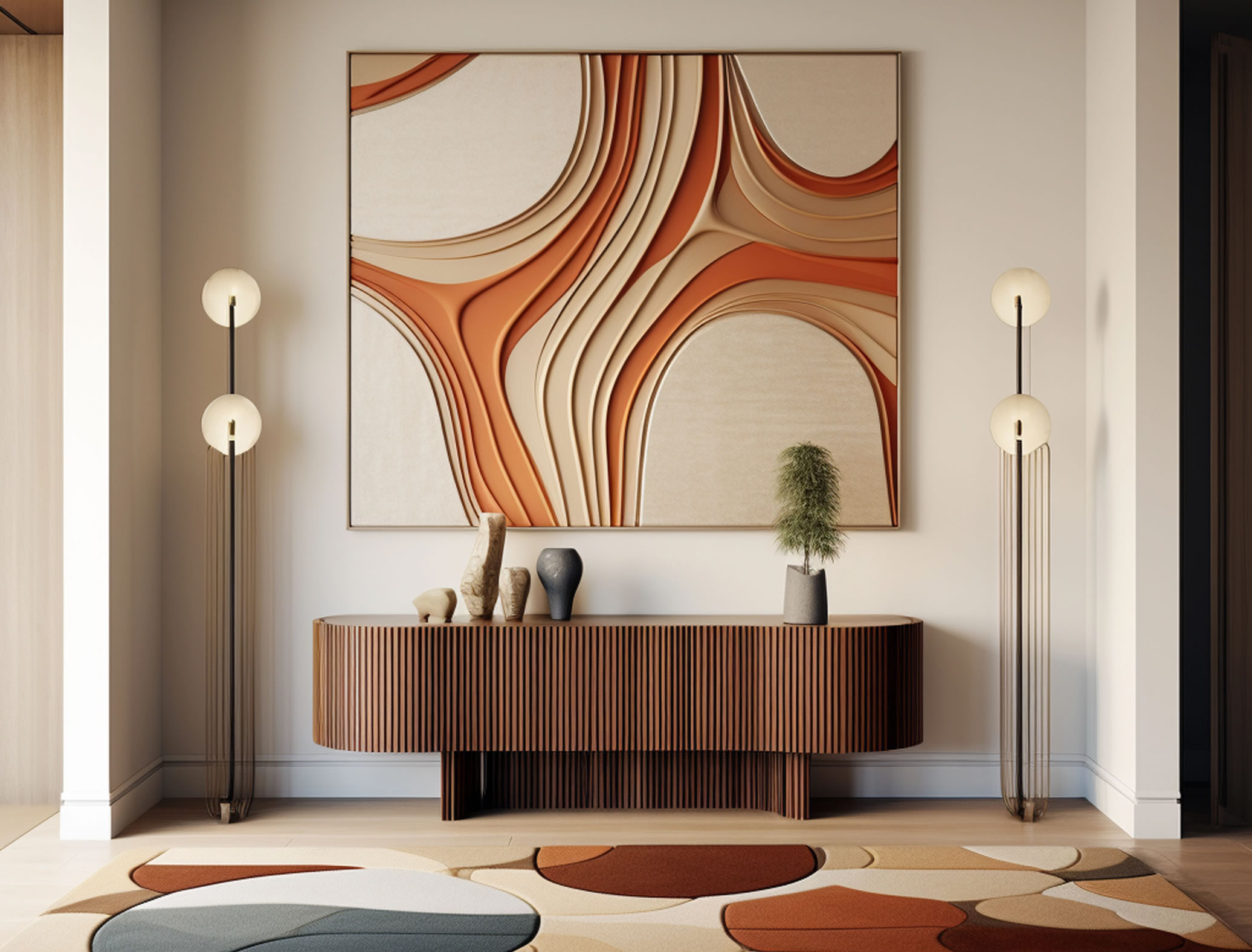 modern styled entryway